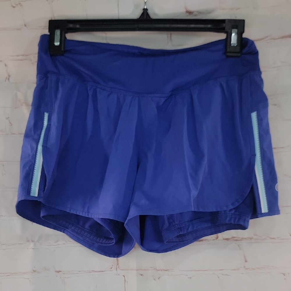4/$20 Champion Blue Athletic Shorts with Reflective Stripes